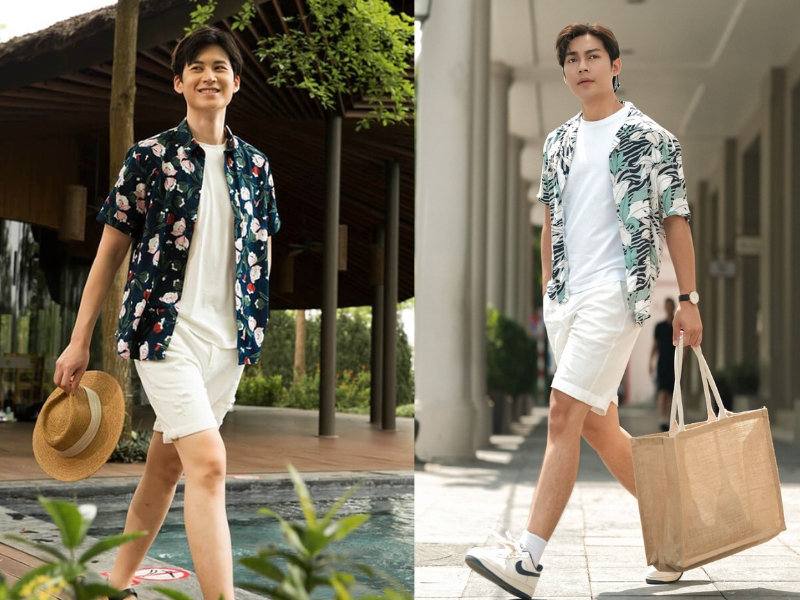 phối đồ nam đi du lịch