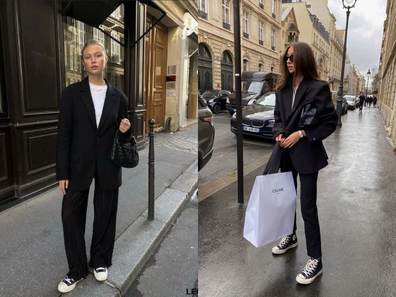 cách phối đồ với giày converse cổ cao nữ