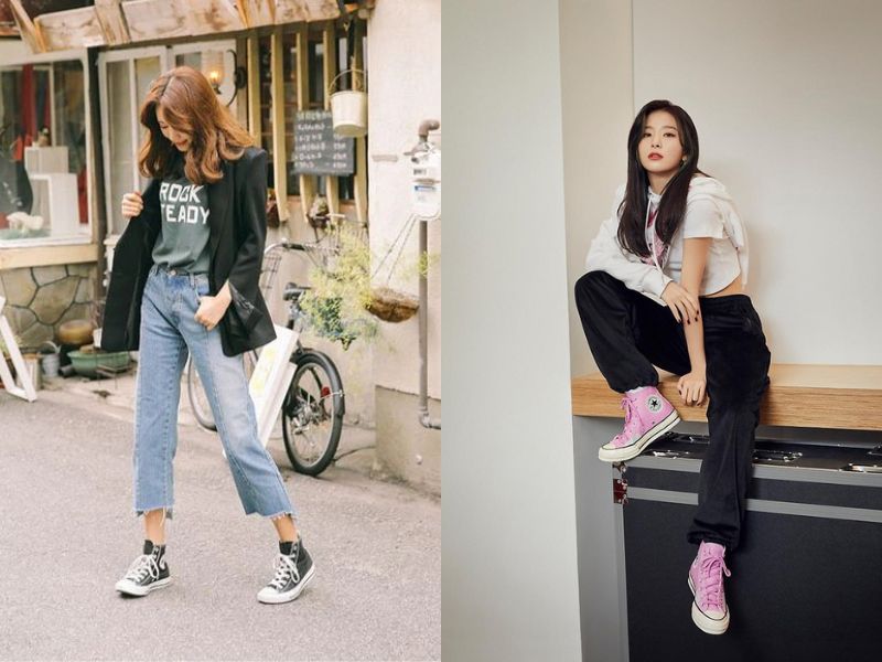 cách phối đồ với giày cao cổ nữ mùa đông