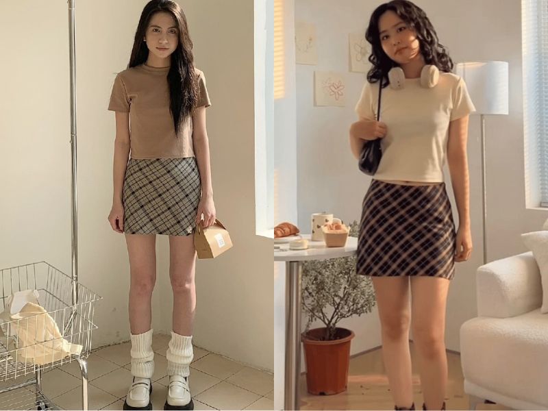 kết hợp với áo croptop mùa hè