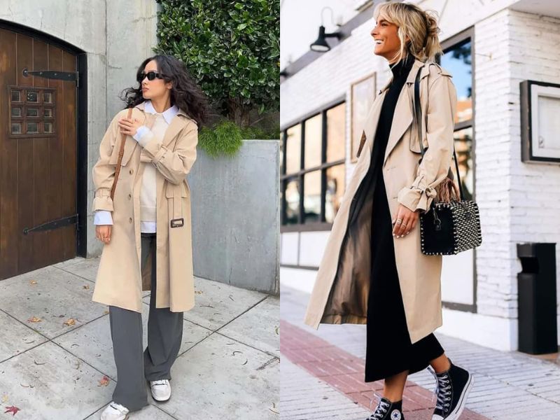 phối đồ với giày converse cao cổ nữ mùa đông