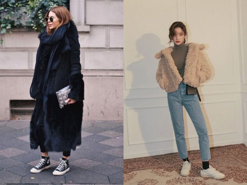 mix áo khoác lông cừu