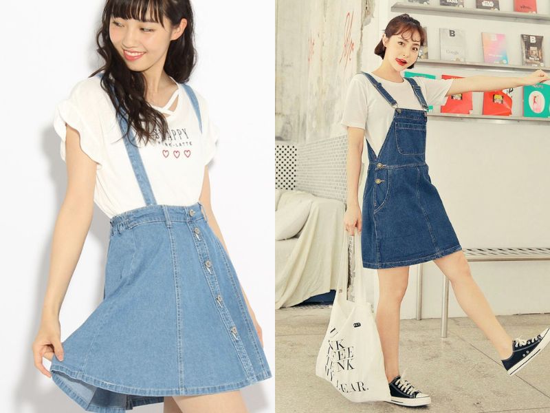 phối váy yếm bò theo mùa