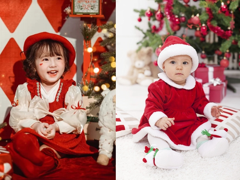 chụp hình noel cho bé