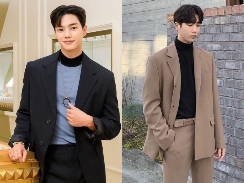 mix áo vest/blazer cùng quần tây