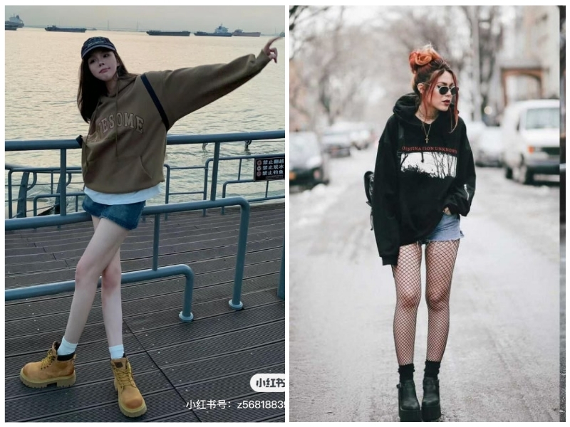 mix đồ với giày boot nữ cổ thấp