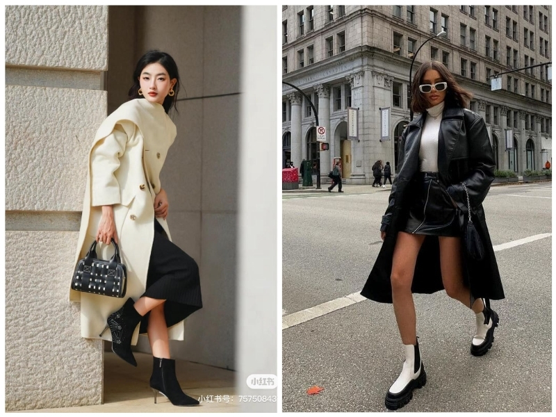 mix bốt cổ ngắn theo điều kiện thời tiết