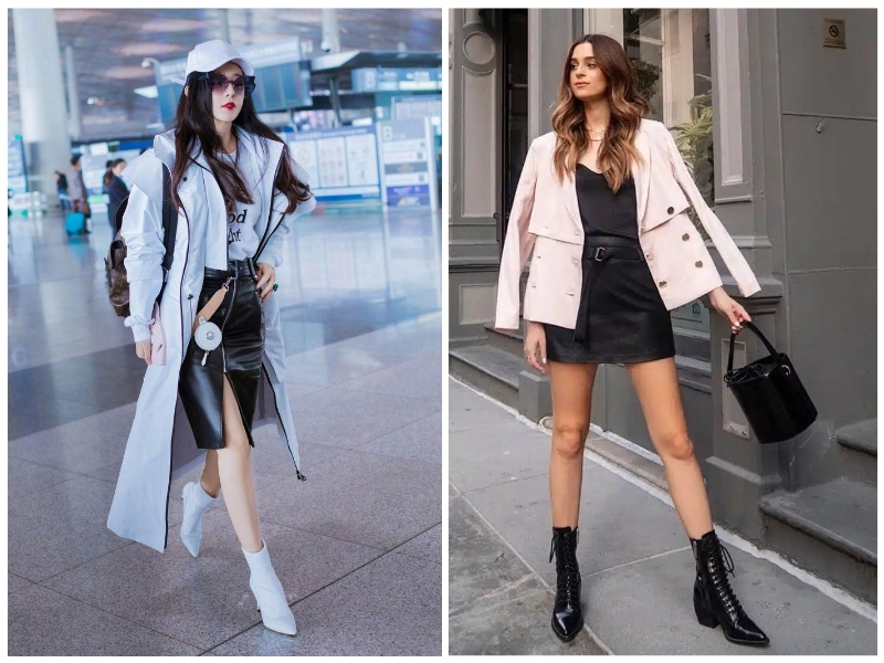 chọn bốt cổ ngắn màu trung tính