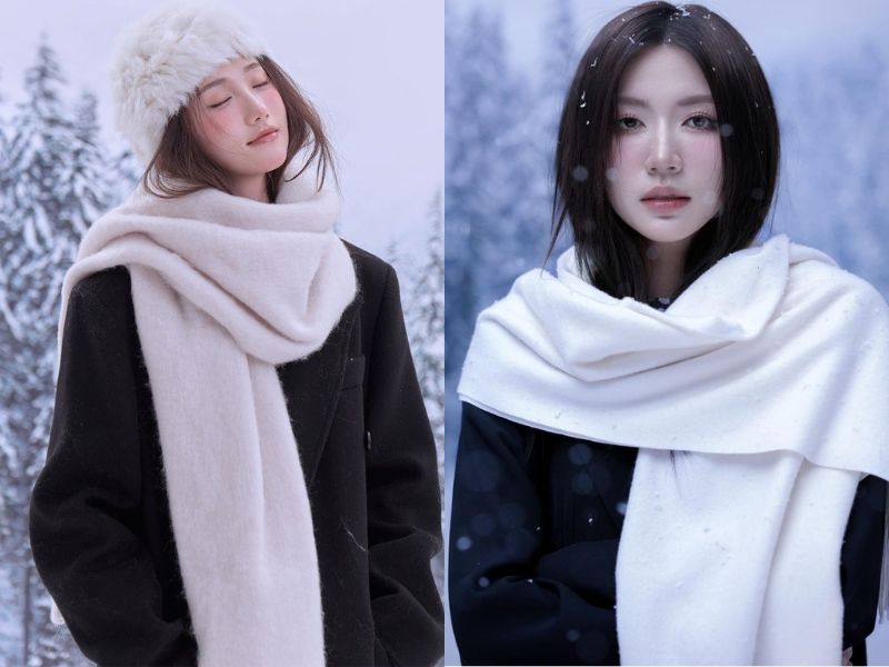 mix thêm với phụ kiện mùa đông