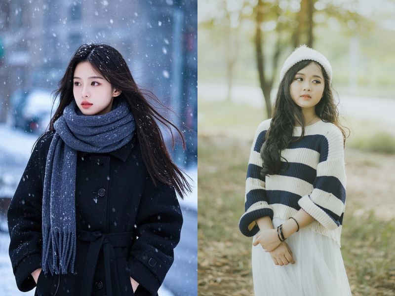 chụp ảnh chân dung mùa đông