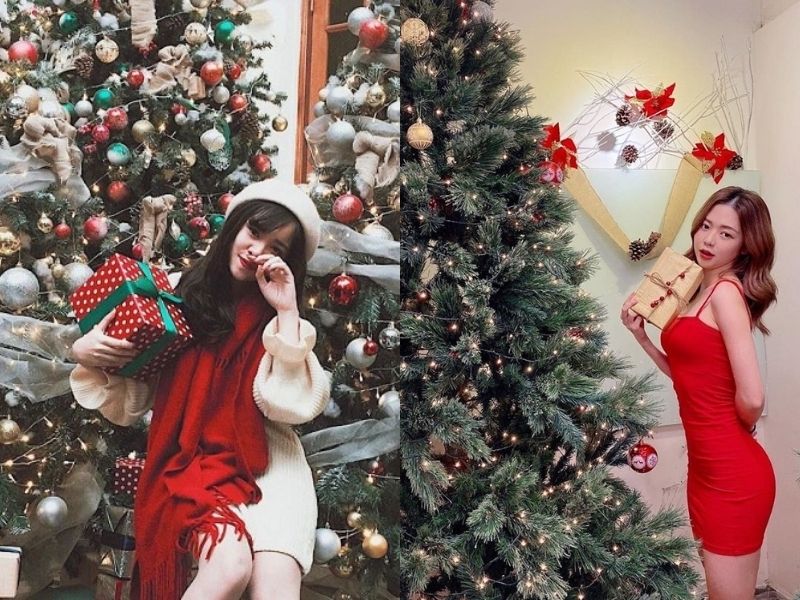 tạo dáng concept chụp ảnh noel