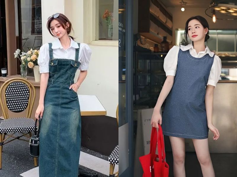 yếm bò mặc với áo gì