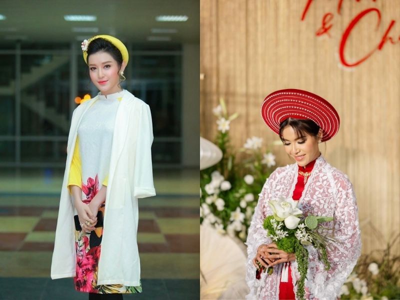 áo dài cưới kết hợp với áo khoác gì