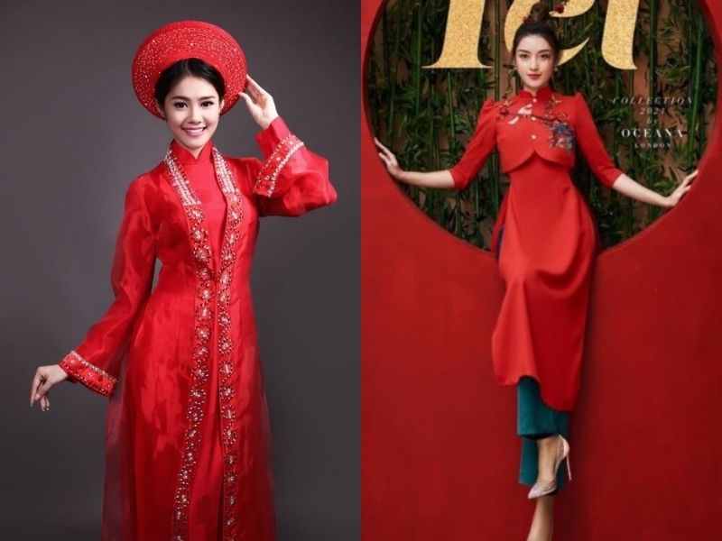 áo khoác mặc với áo dài theo vóc dáng