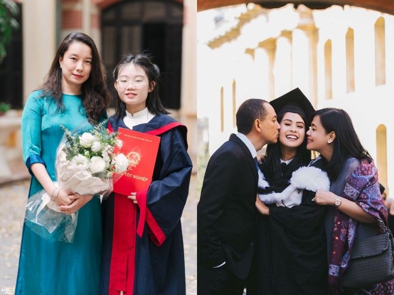 chụp kỷ yếu cùng con mặc gì