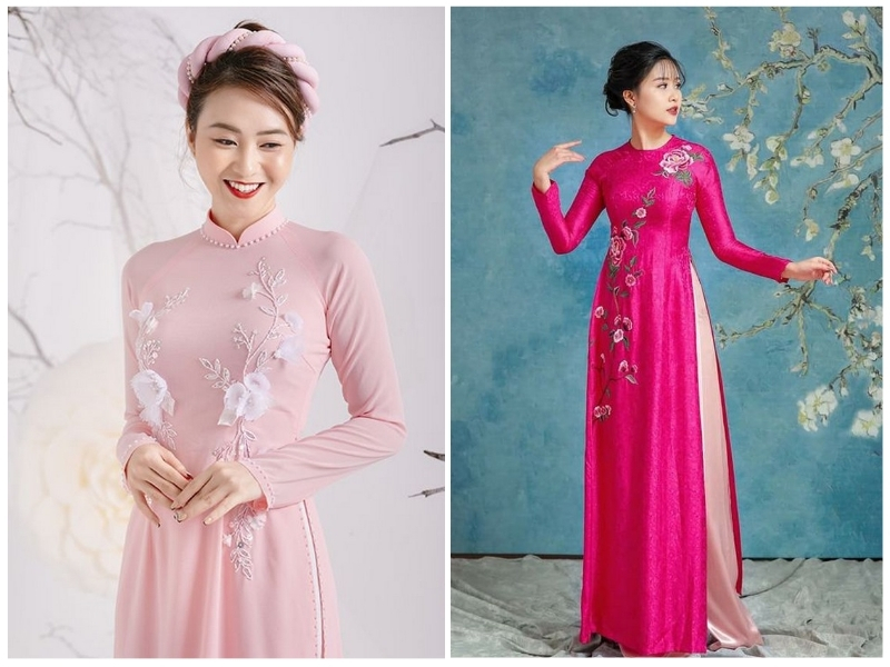 da ngăm nên mặc áo dài màu gì