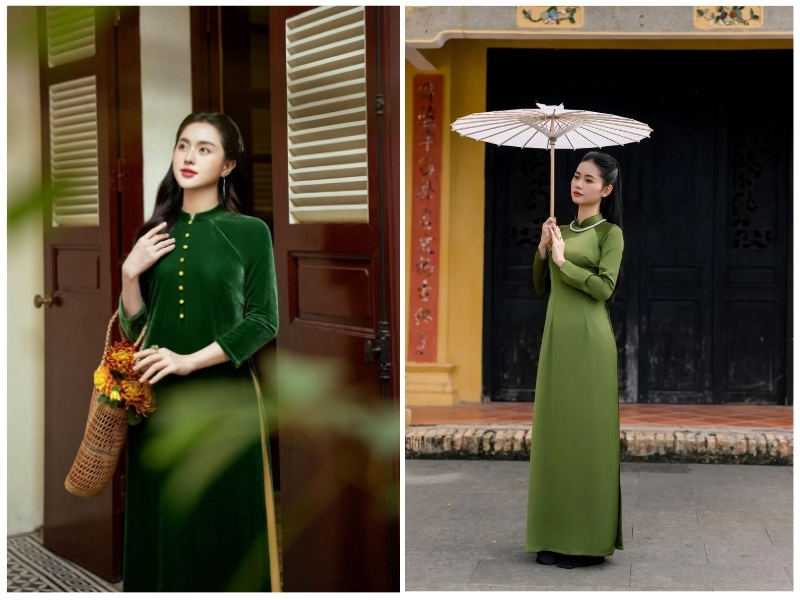 chọn màu áo dài cho người da ngăm