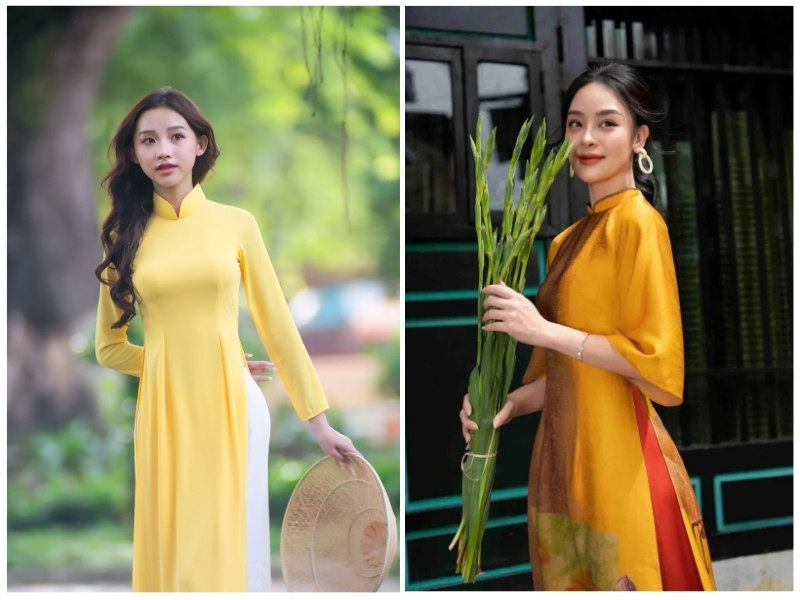 da ngăm mặc áo dài màu gì