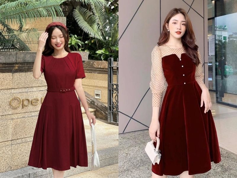 mặc đầm nhung đi đám cưới