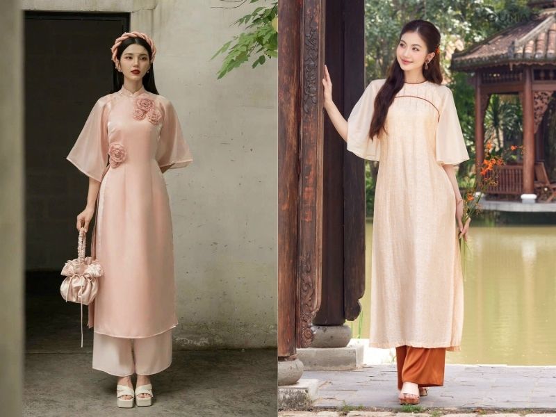 da ngăm nên mặc áo dài màu gì