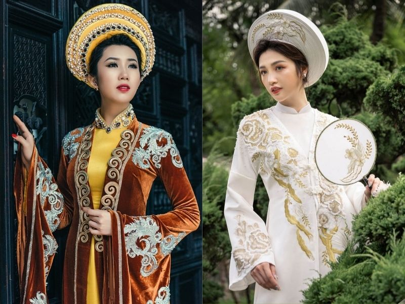 mix với phụ kiện mặc áo dài với áo khoác