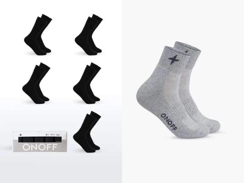 mix tất nam onoff với giày boot