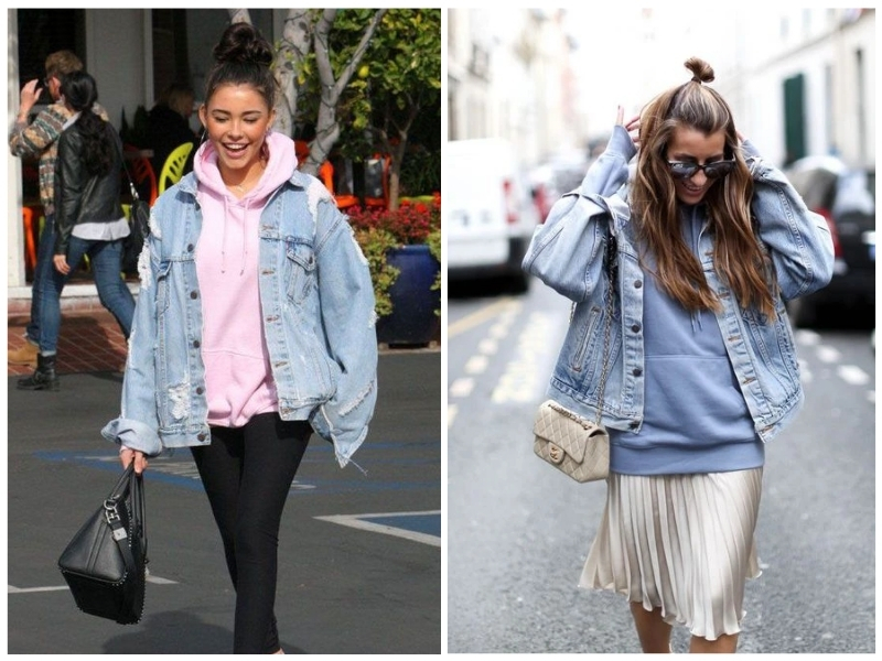 phối với áo khoác jean