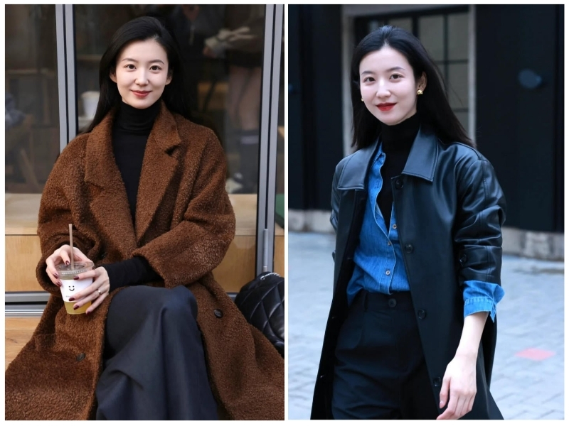 phối đồ với áo măng tô nữ dài