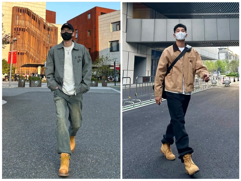 phối đồ với giày boot nam