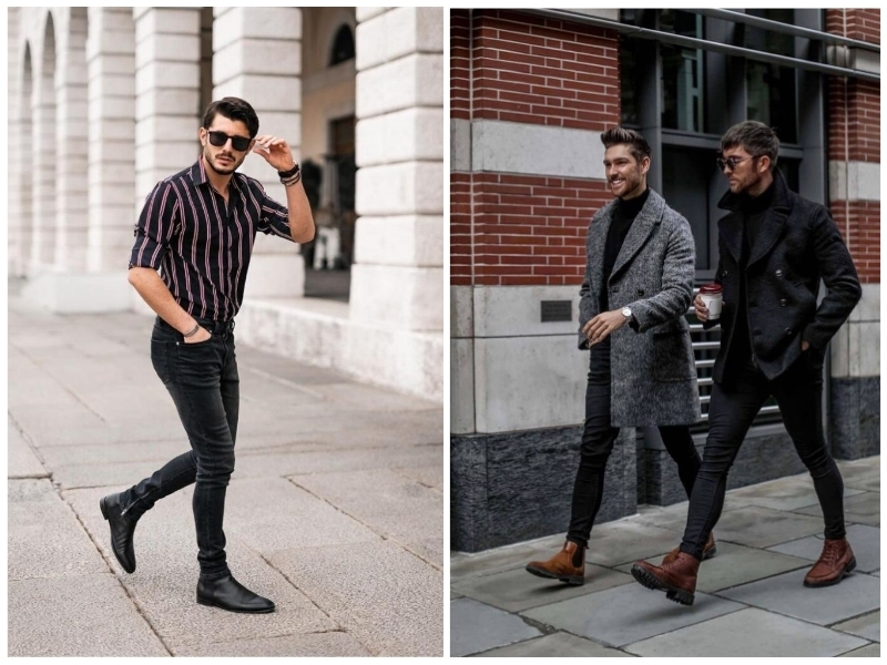 phối đồ với giày boot nam