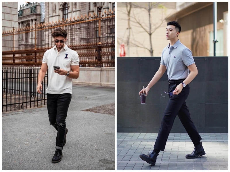 phối đồ với giày boot nam