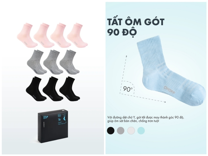 chọn tất nữ onoff đi với giày boot nữ cổ thấp