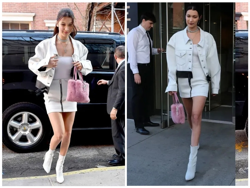 kết hợp boot cổ ngắn và chân váy chữ A ngắn