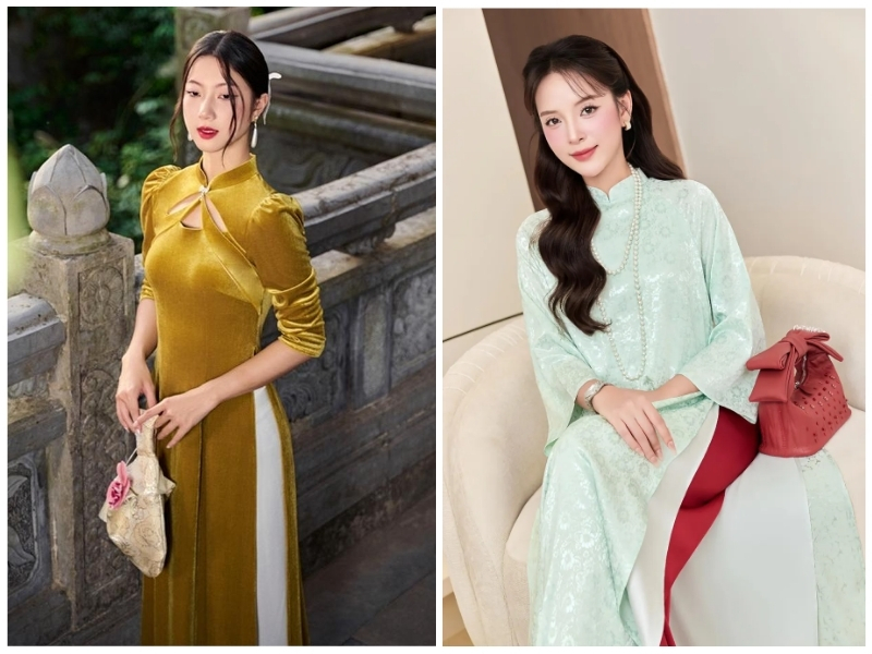 phối màu áo dài và quần