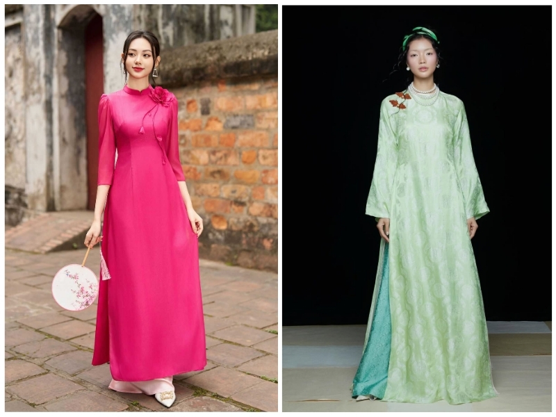 phối màu áo dài và quần