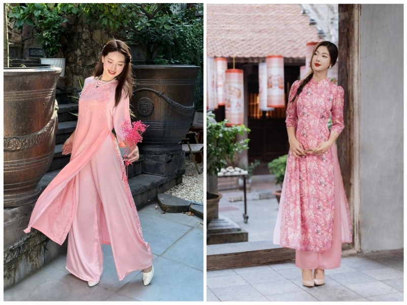 phối màu hồng pastel với hồng sen