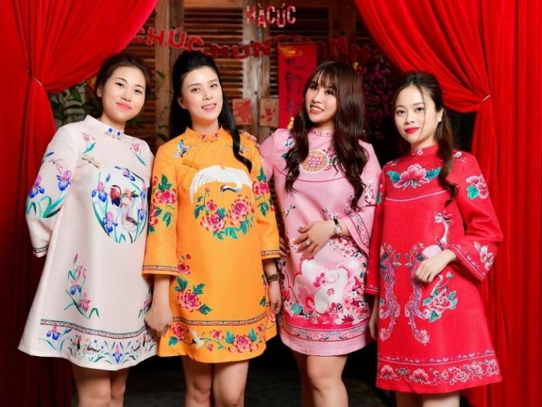 shop bán áo dài cách tân tà ngắn