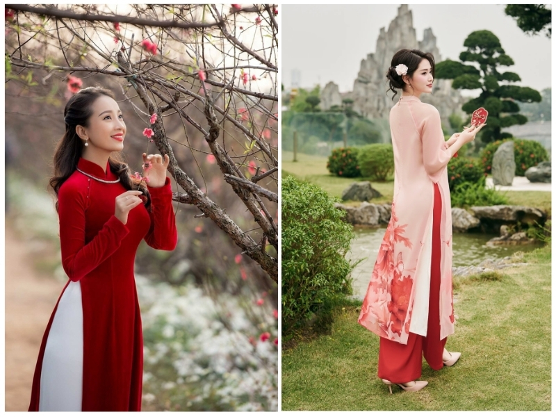 cách tạo dáng chụp ảnh áo dài tết