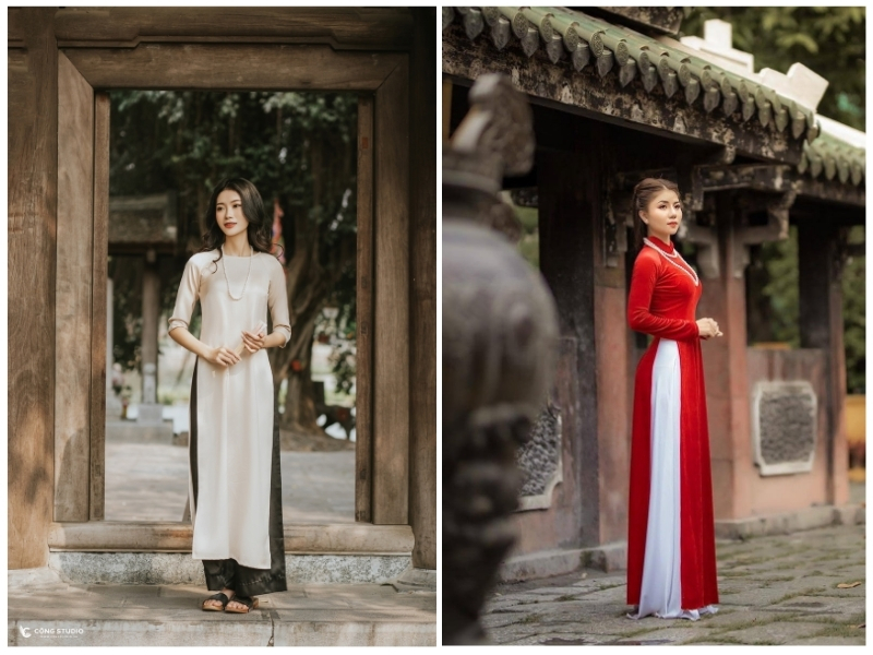 cách tạo dáng chụp ảnh áo dài tết