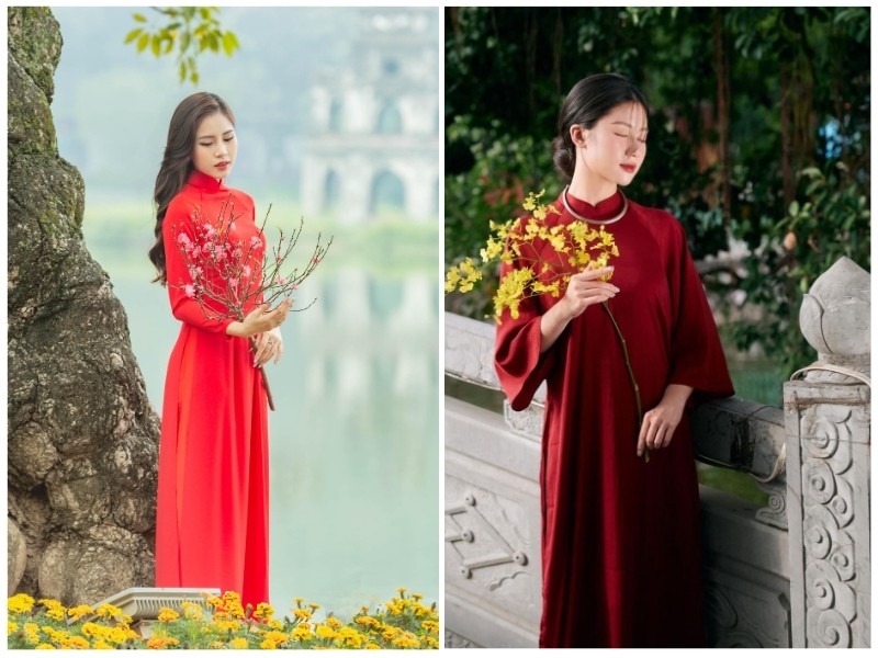 cách tạo dáng chụp ảnh áo dài tết