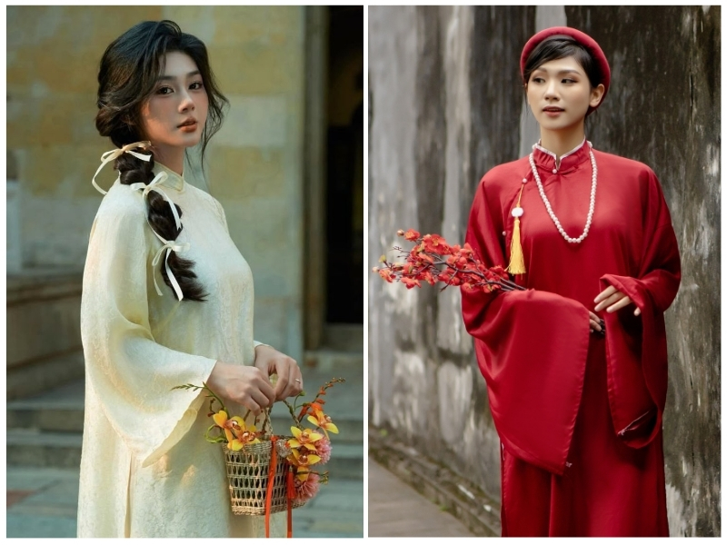 cách tạo dáng chụp ảnh áo dài tết