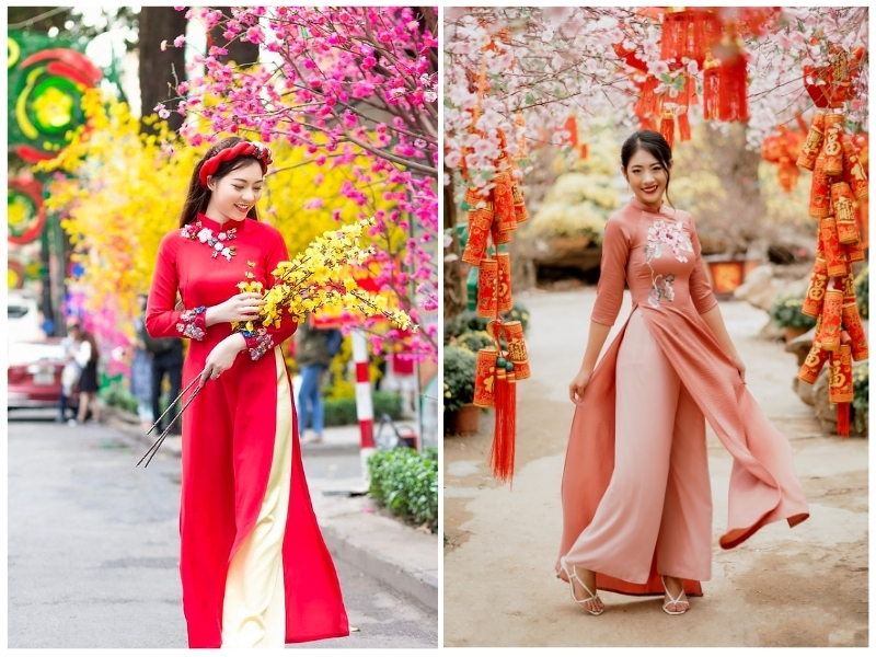 cách tạo dáng chụp ảnh áo dài tết