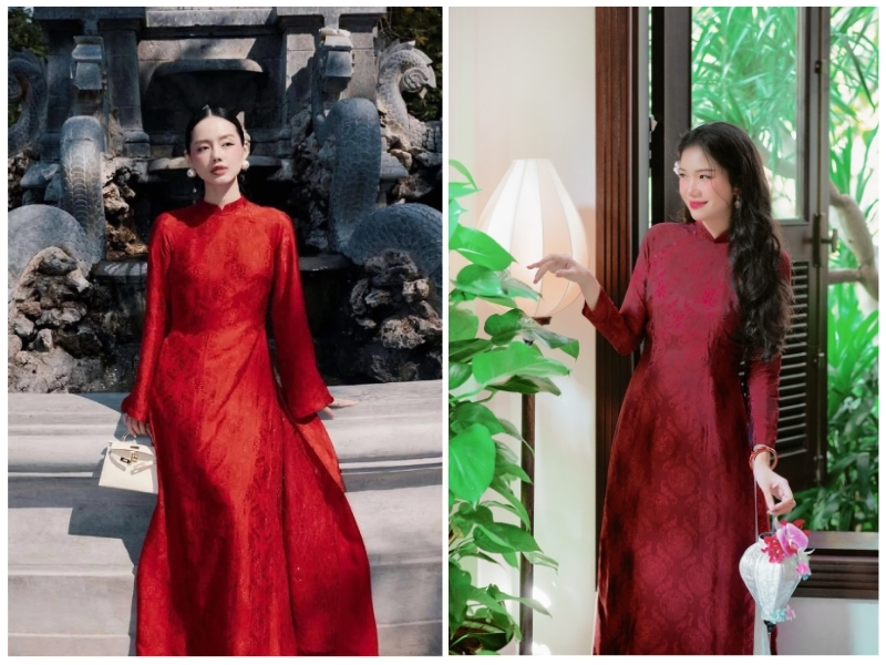 mẫu áo dài truyền thống đẹp