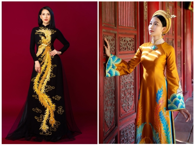 áo dài phượng hoàng lửa
