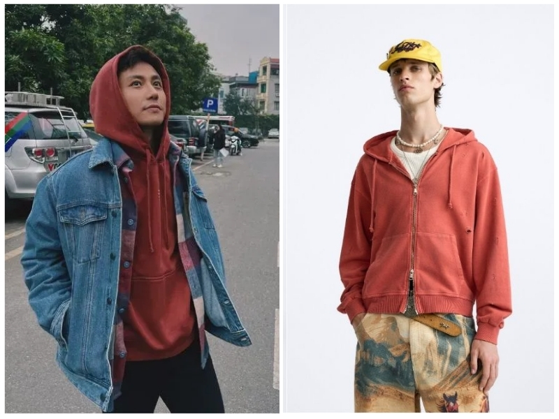phối đồ với áo hoodie nam