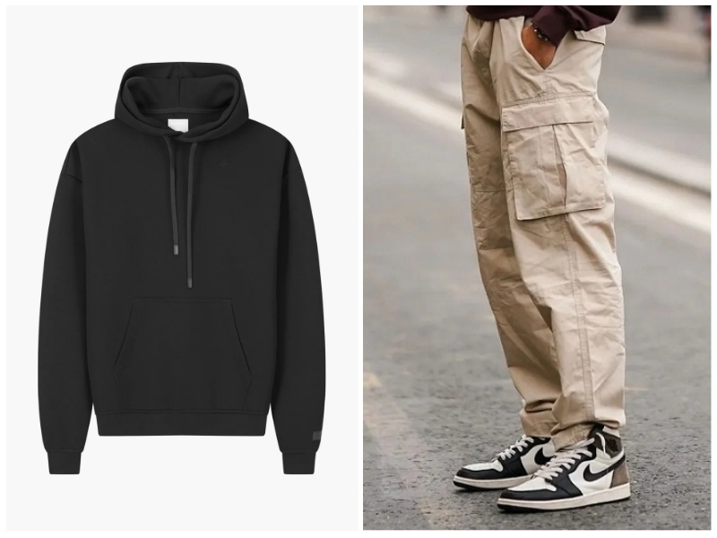 phối đồ với áo hoodie nam