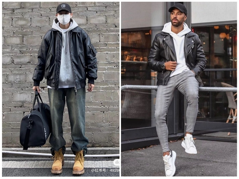 phối đồ với áo hoodie nam