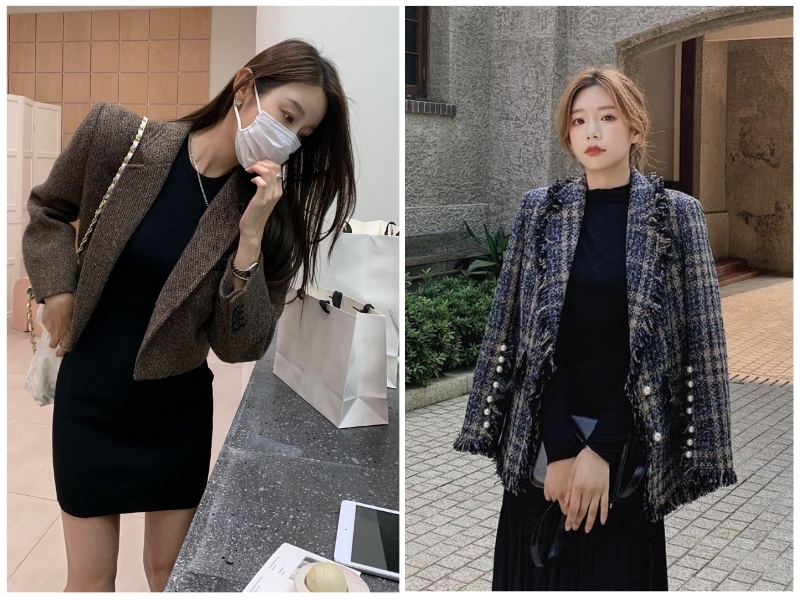 cách phối đồ với áo khoác dạ ngắn