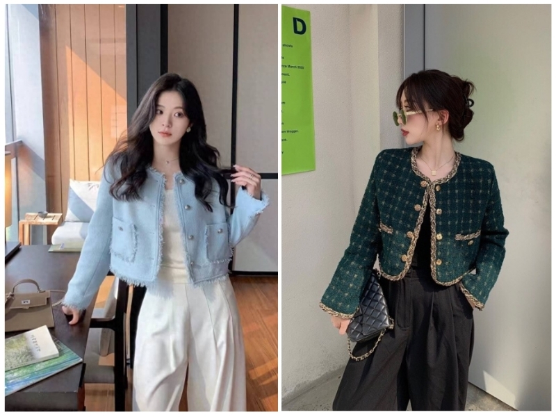 cách phối đồ với áo khoác dạ ngắn