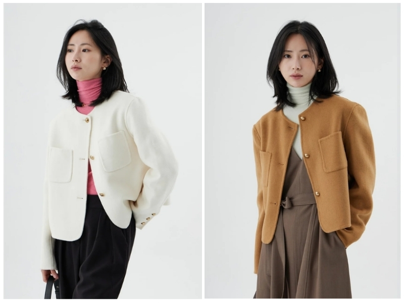 cách phối đồ với áo khoác dạ ngắn